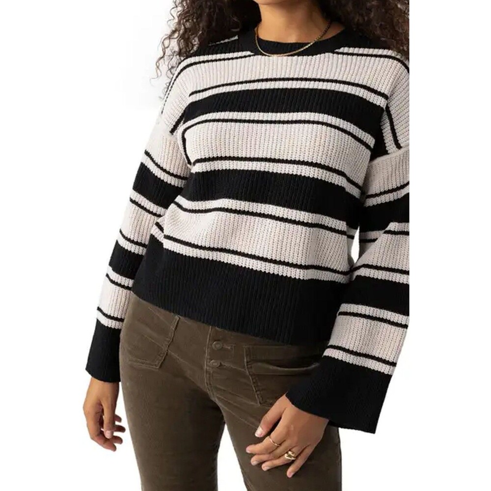 Sanctuary Chilly Out Chenille Sweater Black/Toasted Almond Womens XL NWT $79